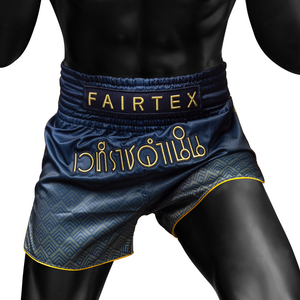 Fairtex x Rajadamnern Muay Thai Shorts - Blue/Gold BS-RAJ03