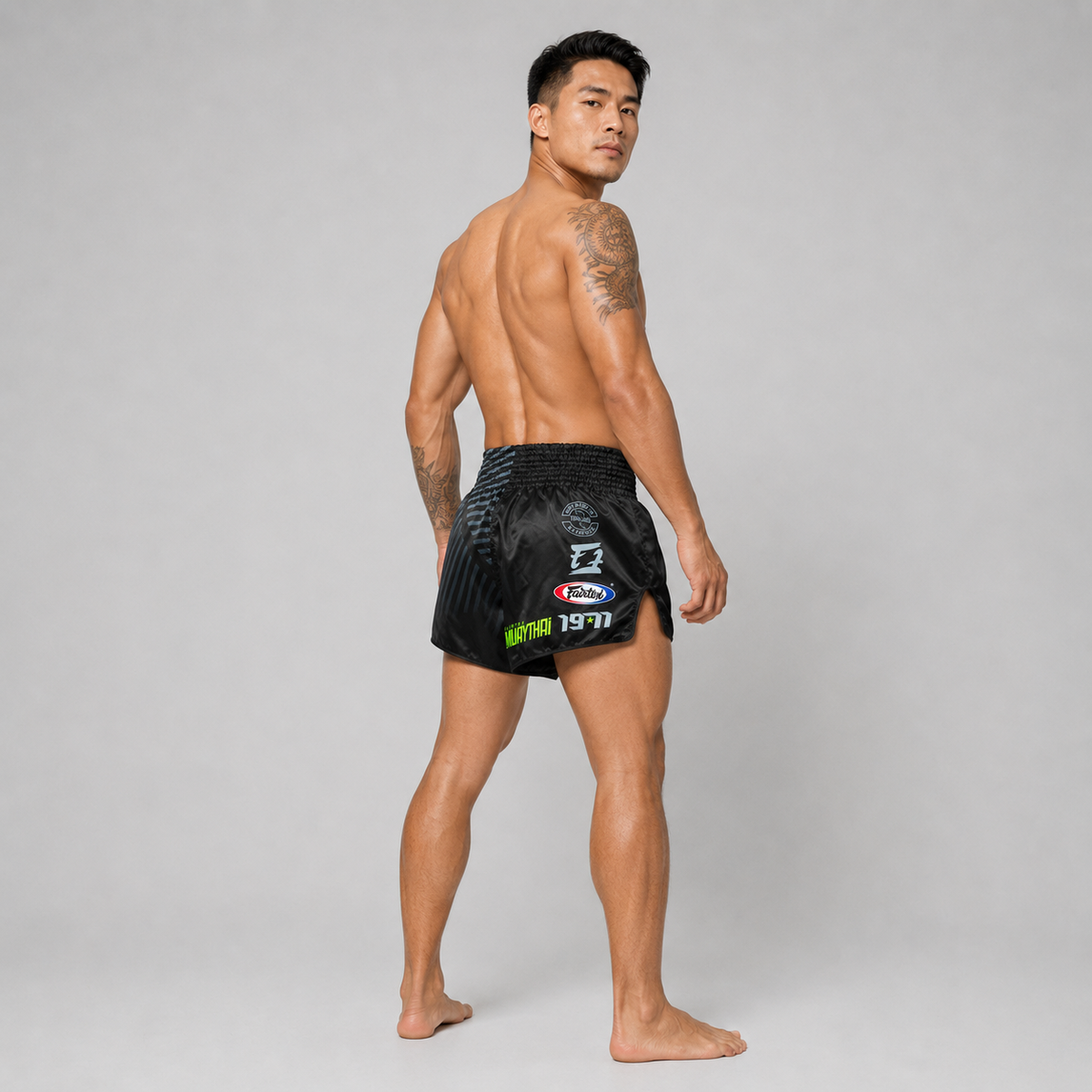 Fairtex Muay Thai Short Racer Black BS1924