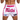 Fairtex Muay Thai Shorts Pink Strike in white and metallic pink satin with Fairtex logo