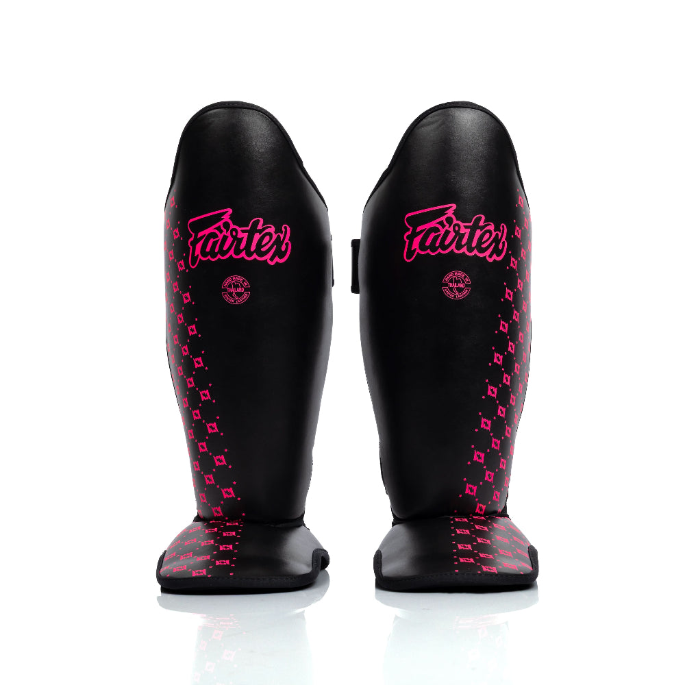 Fairtex Competition Shin Guards SP5 - Black/Pink