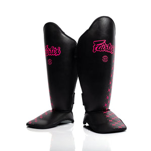 Fairtex Competition Shin Guards SP5 - Black/Pink