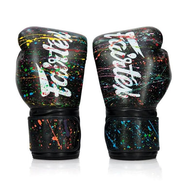 BGV14 " Black/Painter " Fairtex Microfiber Gloves - Art Collections