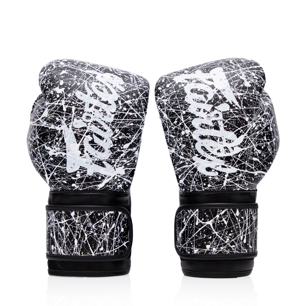 Fairtex Painter Boxing Gloves - BGV14PT Black/White