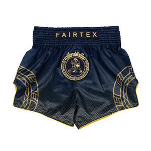 Fairtex x Rajadamnern Muay Thai Shorts - Blue/Gold BS-RAJ01