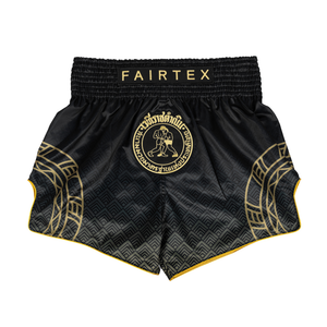 Fairtex x Rajadamnern Muay Thai Shorts - Black/Gold BS-RAJ02