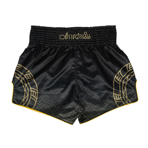 Fairtex x Rajadamnern Muay Thai Shorts - Black/Gold BS-RAJ02