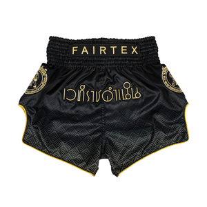 Fairtex x Rajadamnern Muay Thai Shorts - Black/Gold BS-RAJ04