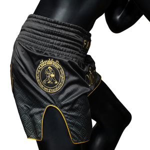 Fairtex x Rajadamnern Muay Thai Shorts - Black/Gold BS-RAJ04