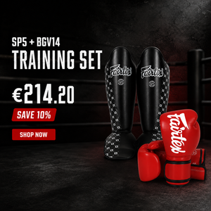 Fairtex Training Bundle Shin Guards SP5+ Microfiber Gloves BGV14