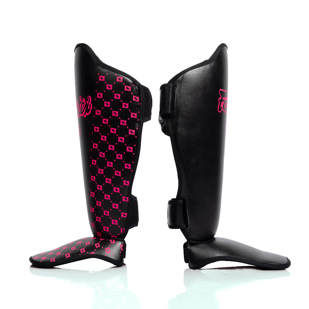 Fairtex Competition Shin Guards SP5 - Black/Pink