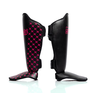 Fairtex Competition Shin Guards SP5 - Black/Pink