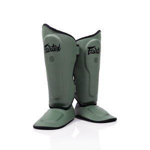 Fairtex Ultra Ergo Shin Guards SP9 - Green Olive