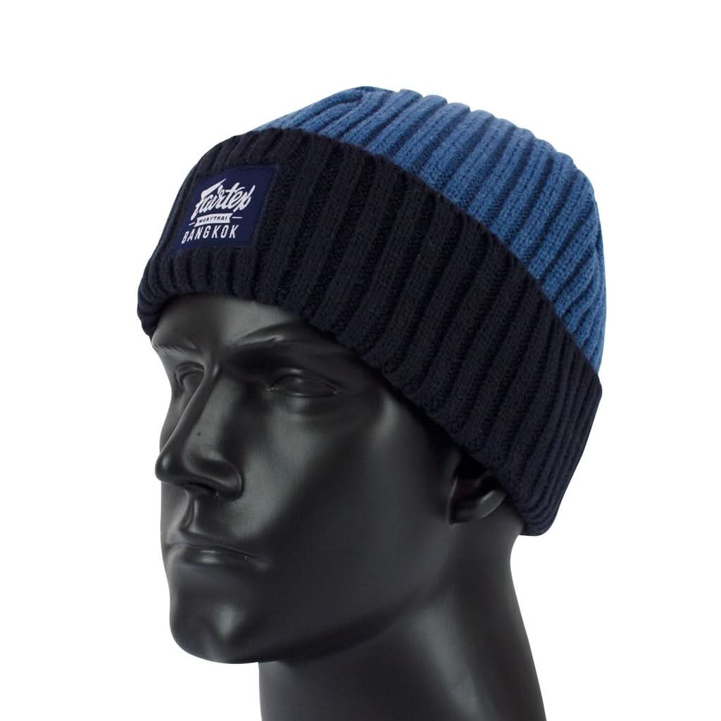 Fairtex Beanie Hat - Two Tone (Blue-Dark blue) - BN7